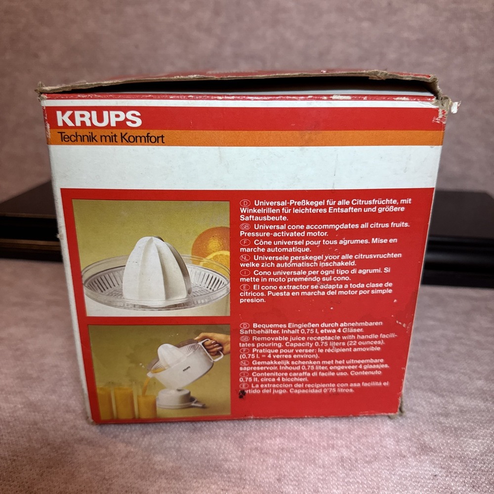KRUPS Pressa C Citrus Fruit Juicer 22oz Model 252 Works Well - Picture 11 of 14
